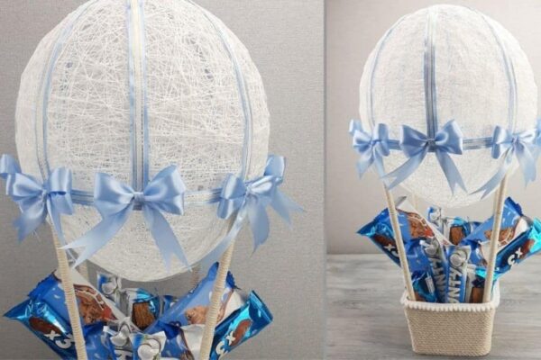 Finished DIY Hot Air Balloon Decor, a completed DIY project