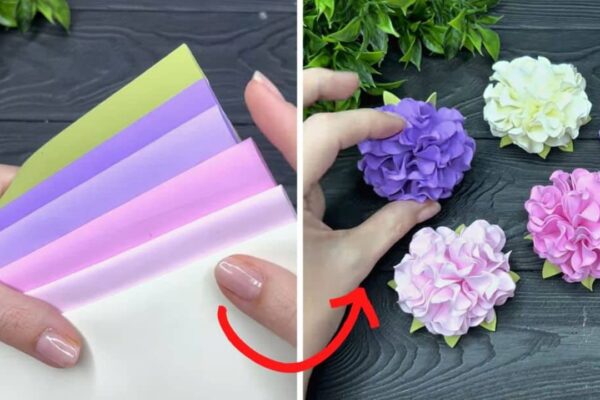 Finished DIY Hydrangea Flowers From Foam Sheets, a completed DIY project