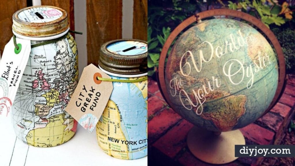 Finished 36 Cool DIYs To Make With Maps, a completed DIY project