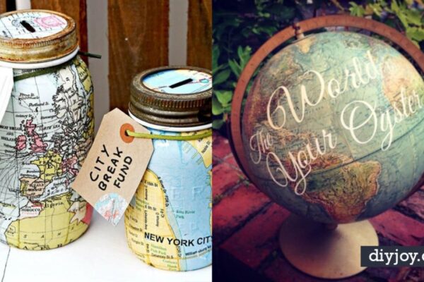 Finished 36 Cool DIYs To Make With Maps, a completed DIY project