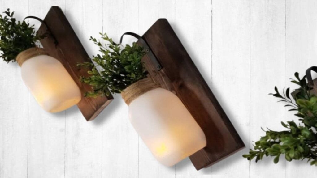 Finished DIY Illuminated Mason Jar Lanterns, a completed DIY project