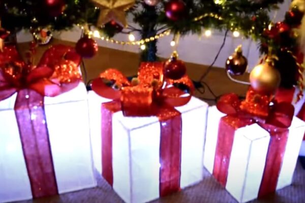 Finished Make DIY Light-Up Christmas Presents for the Yard, a completed DIY project