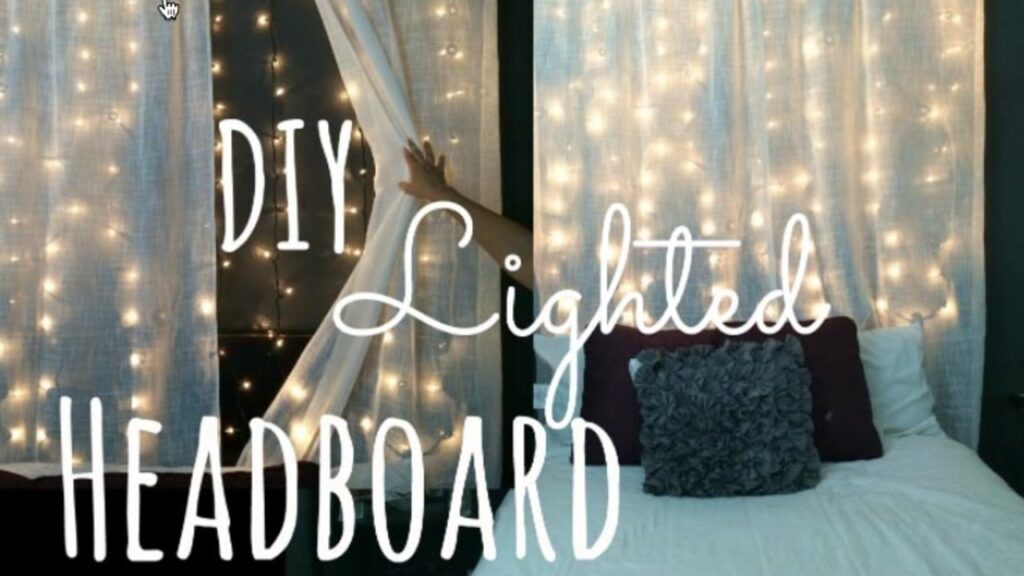 Finished Watch How She Makes A Stunning Headboard Out Of Lights And Creates Her Own Starry Night!, a completed DIY project