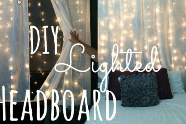 Finished Watch How She Makes A Stunning Headboard Out Of Lights And Creates Her Own Starry Night!, a completed DIY project