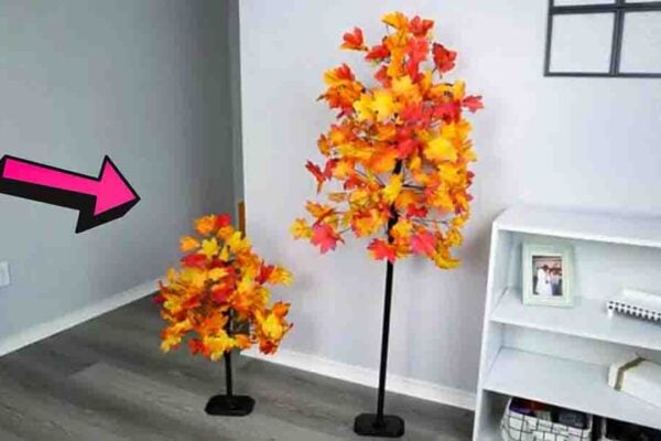 Finished DIY Look-for-Less Fall Tree Decor, a completed DIY project