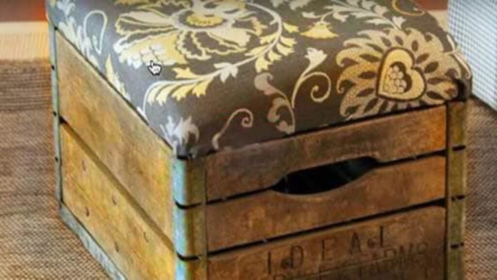 Finished DIY Decor : Milk Crate Ottoman, a completed DIY project