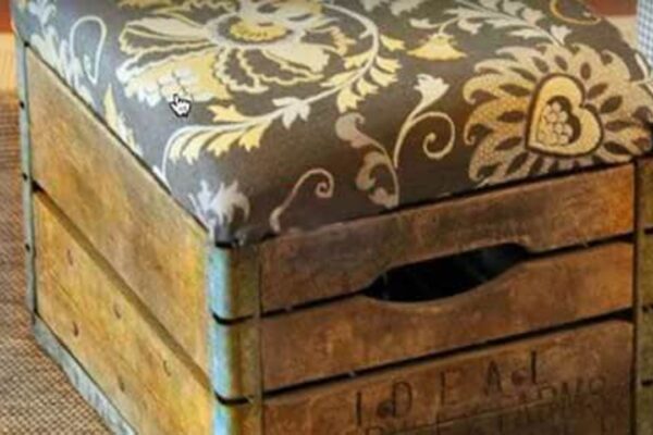 Finished DIY Decor : Milk Crate Ottoman, a completed DIY project