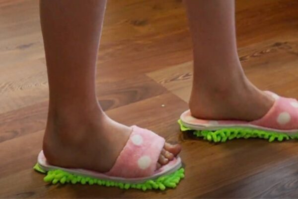 Finished Dollar Tree DIY Mop Slippers, a completed DIY project