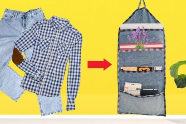 Finished DIY Multipurpose Organizer Using Old Jeans, a completed DIY project