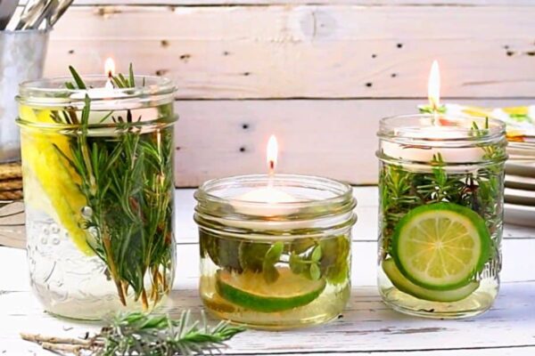 Finished DIY Natural Mosquito Repellent Candles, a completed DIY project