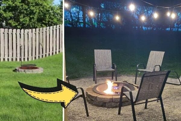 Finished How To Build A Cheap DIY Firepit Seating Area, a completed DIY project