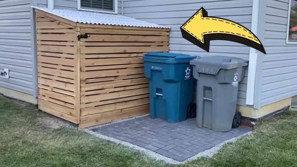 Finished DIY Outdoor Storage Shed On A Budget, a completed DIY project