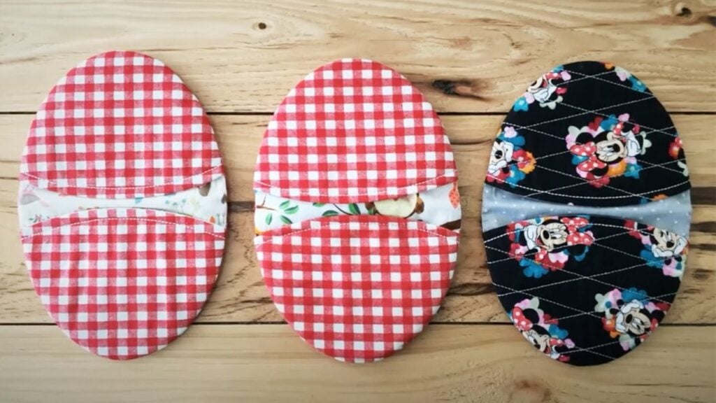 Finished DIY Oval Embroidery Design Potholder, a completed DIY project