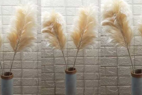 Finished DIY Pampas Grass From Satin Ribbon, a completed DIY project