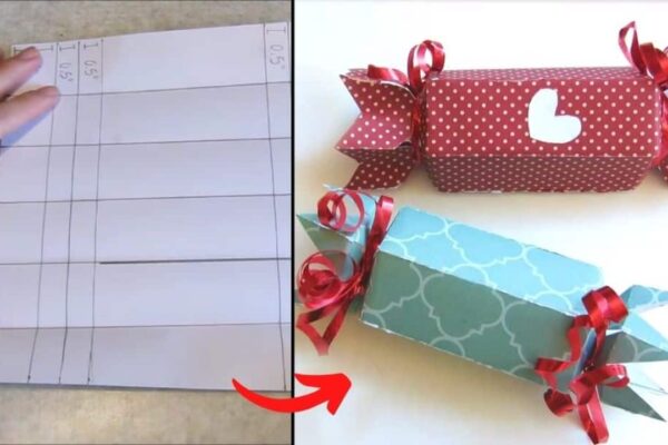 DIY Paper Candy Holder & Treat Roll Box, homemade and freshly served
