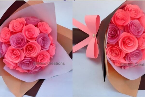Finished DIY Paper Flower Bouquet, a completed DIY project