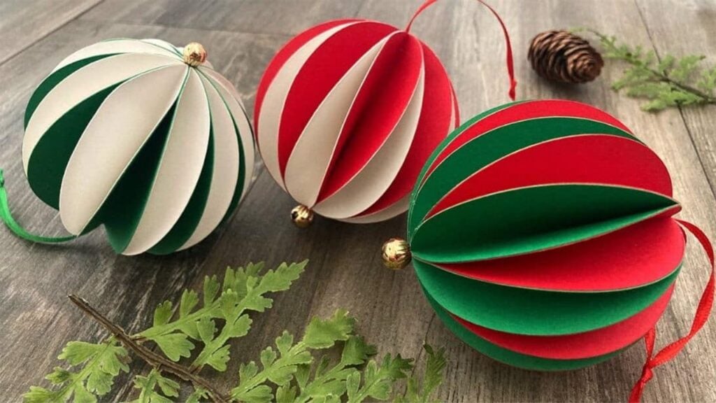 Finished DIY Paper Honeycomb Ball Ornament, a completed DIY project