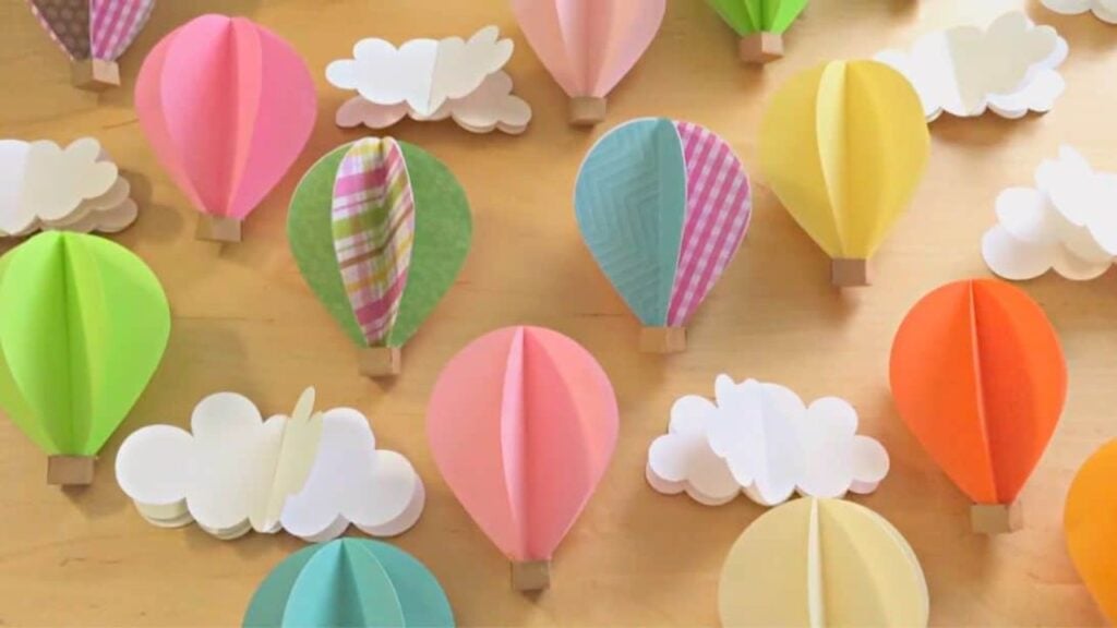 Finished DIY Paper Hot Air Balloons, a completed DIY project