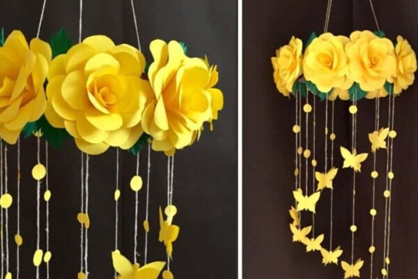 Finished DIY Paper Rose Decor, a completed DIY project