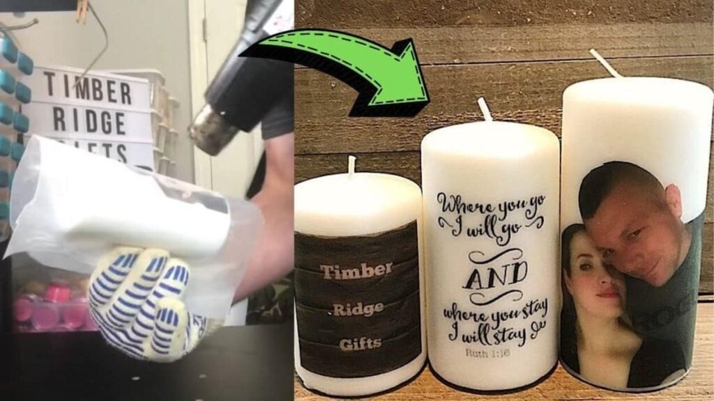 Finished DIY Personalized Photo Candle, a completed DIY project