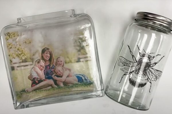 Finished DIY Photo Transfer on Glass Using Packing Tape, a completed DIY project