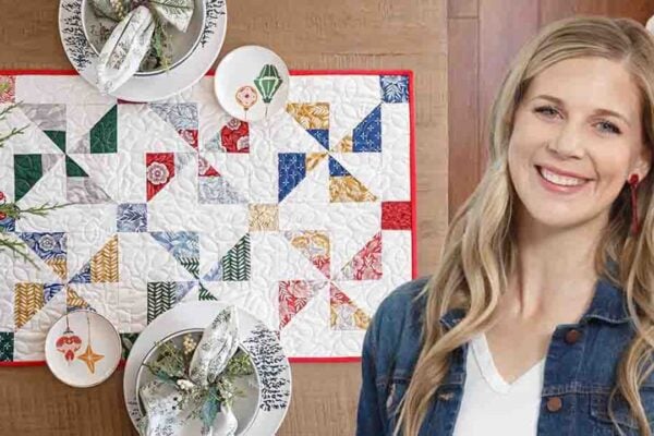 Finished a Pinwheel Charms Table Runner, a completed DIY project