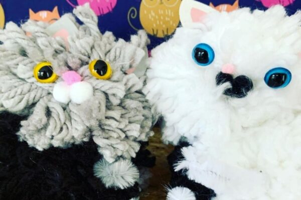 Finished DIY PomPom Kittens, a completed DIY project