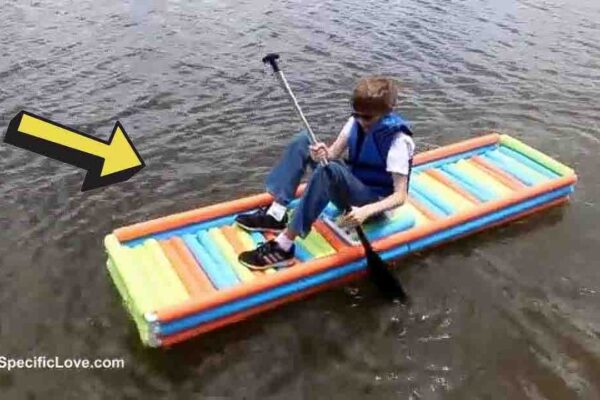 DIY Pool Noodle Boat, homemade and freshly served