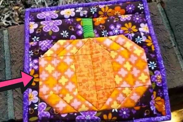 Finished DIY Pumpkin Potholder, a completed DIY project