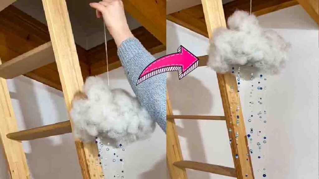 Finished DIY Raincloud Room Decor, a completed DIY project