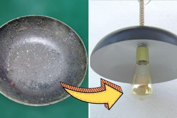 Finished How To Repurpose An Old Frying Pan Into A Hanging Lamp, a completed DIY project