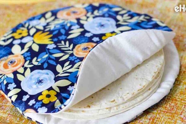 Finished DIY Reusable Tortilla Warmer, a completed DIY project