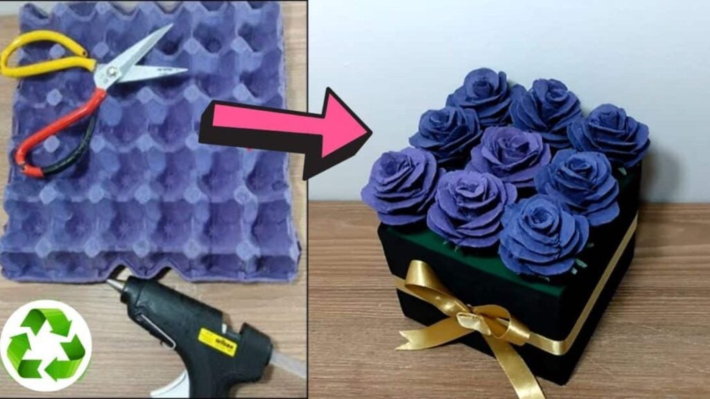 DIY Rose Box Made From Egg Carton, homemade and freshly served