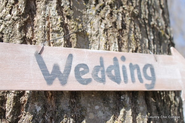 Dollar Tree Wedding Ideas - Rustic DIY Wedding Sign - Budget Hand-Lettered Wedding Decor