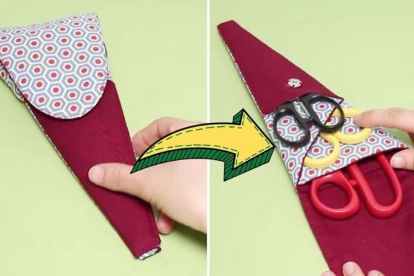 Finished DIY Scissor Holder Sewing, a completed DIY project