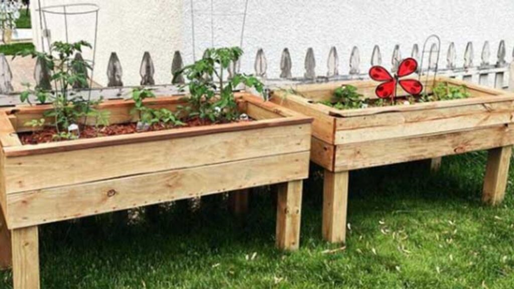 Finished DIY Self Watering Raised Planter Bed, a completed DIY project