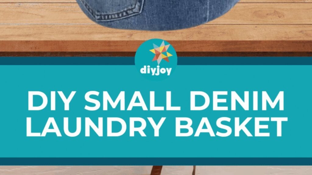 Finished DIY Small Denim Laundry Basket, a completed DIY project