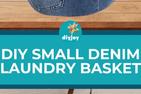 Finished DIY Small Denim Laundry Basket, a completed DIY project