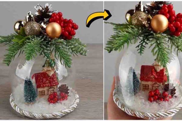 Finished DIY Snow Globe Using A Plastic Bottle, a completed DIY project