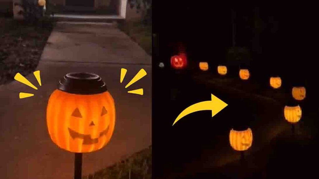 Finished DIY Solar Light Pumpkins, a completed DIY project
