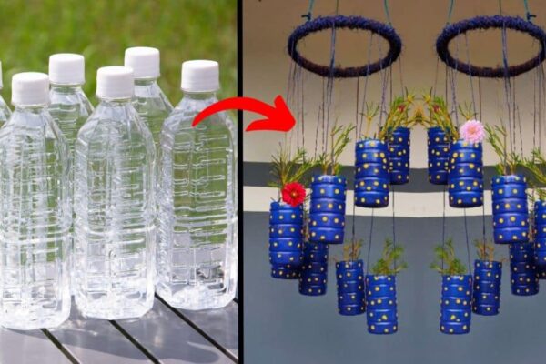 Finished DIY Spiral Hanging Planters, a completed DIY project