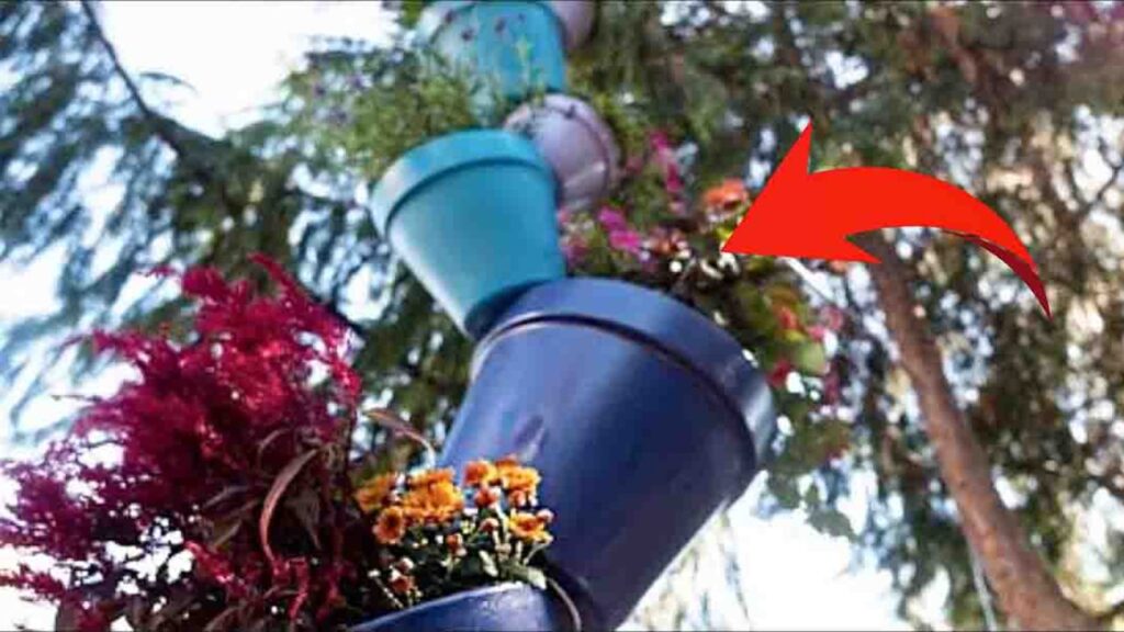 Finished DIY Stacked Flower Pots, a completed DIY project