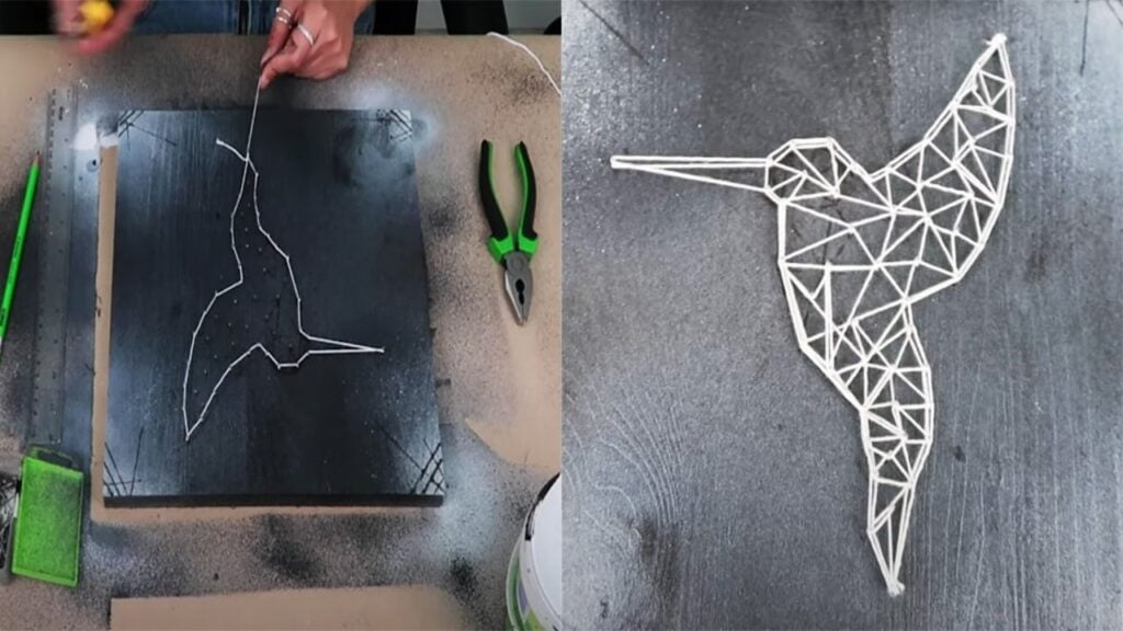 Finished DIY Easy String Art for Beginners, a completed DIY project
