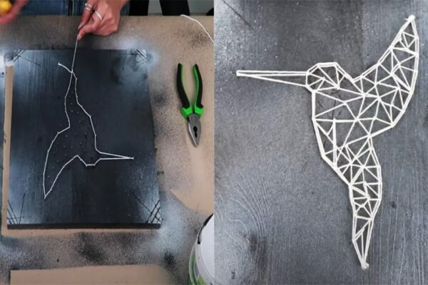 Finished DIY Easy String Art for Beginners, a completed DIY project