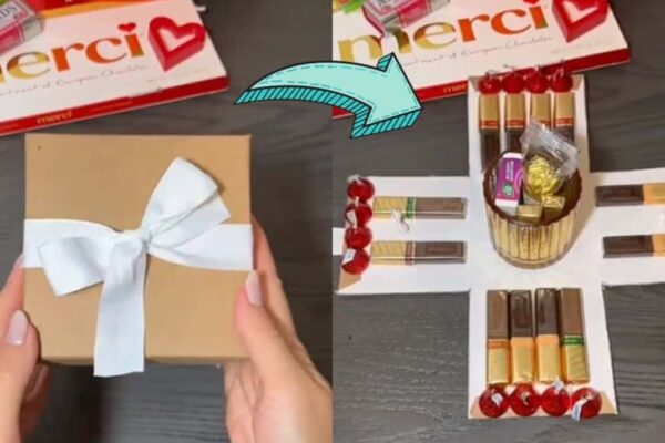 Finished DIY Surprise Chocolate Gift Box, a completed DIY project