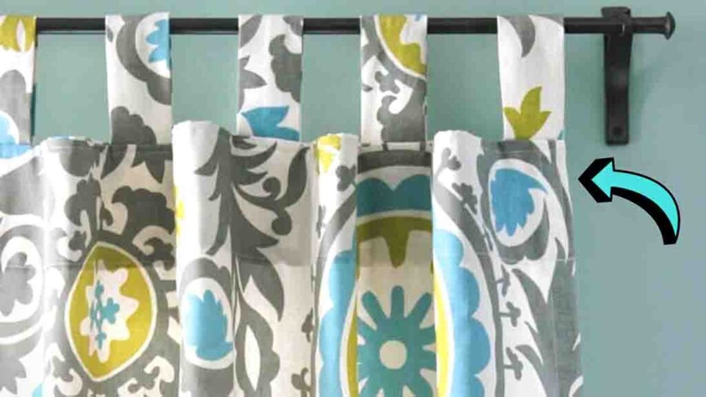 Finished DIY Tab Top Curtains, a completed DIY project