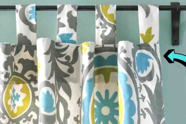 Finished DIY Tab Top Curtains, a completed DIY project