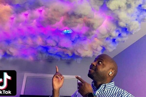 Finished DIY TikTok Cloud Ceiling, a completed DIY project