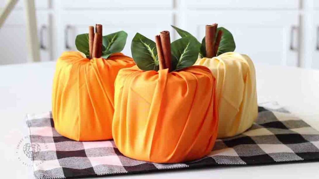 Finished DIY Toilet Paper Pumpkins Bathroom Decor, a completed DIY project