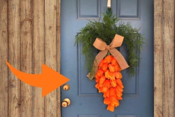 Finished DIY Tulip Carrot Spring Decor, a completed DIY project